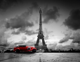 башня,красная машина