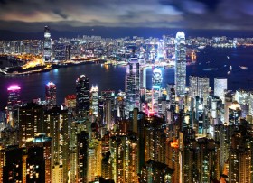 Гонконг ночной вид