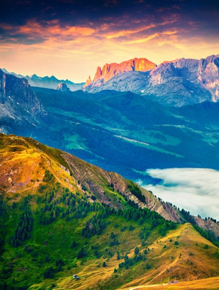 горы рассвет