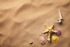пляж, песок