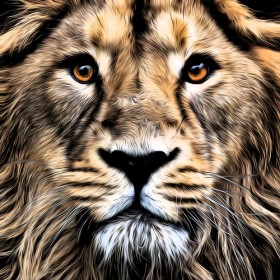 картина лев